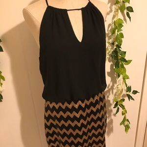 B. Darlin Gold and Black Sequin Party Dress